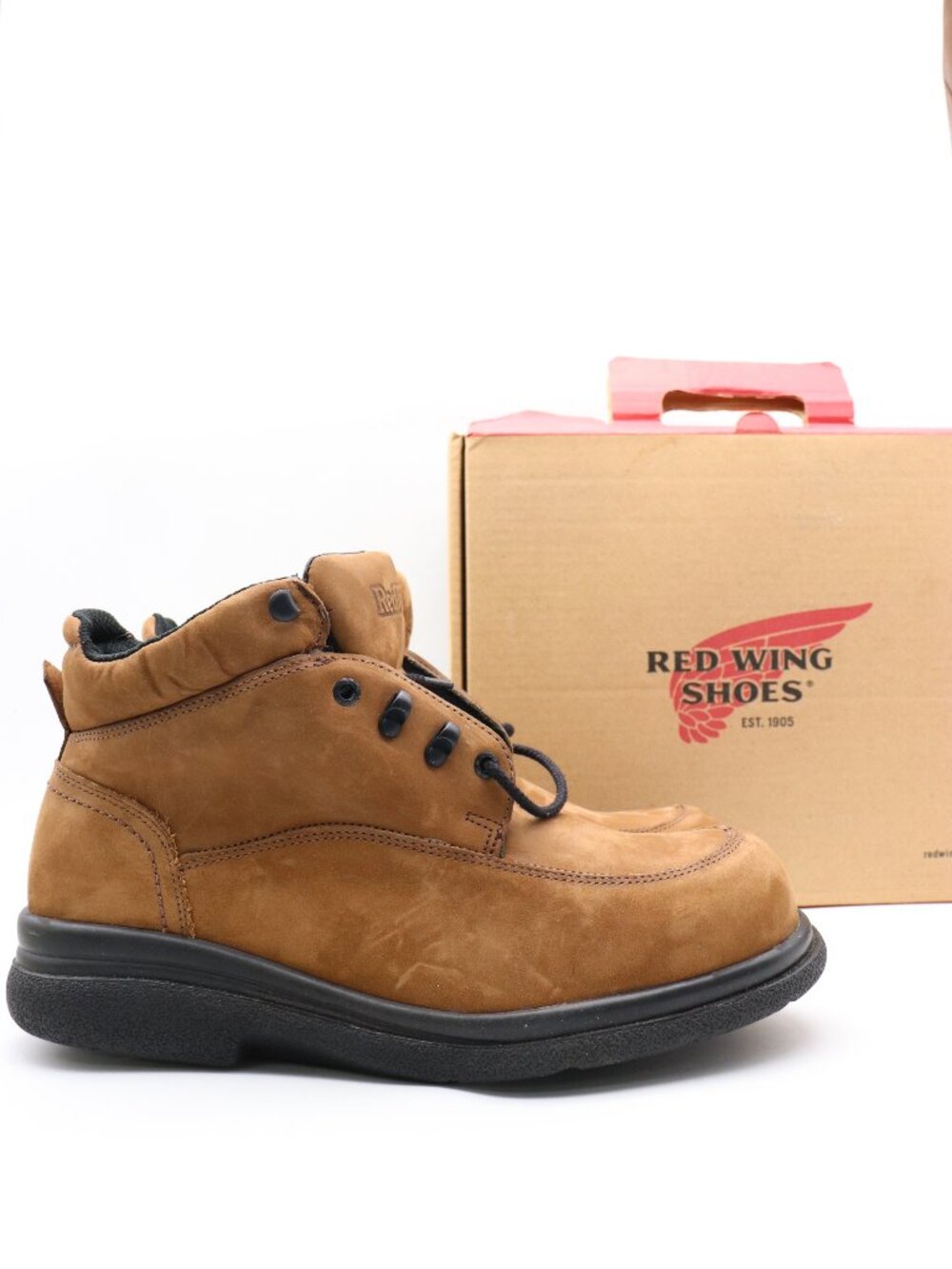 NWB Red Wing Men's 11 EEE Chukka Boots SuperSole Safety Toe Brown Nubuck Leather